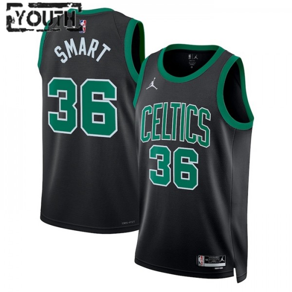 Boston Celtics Trikot Marcus Smart 36 Jordan 2022-23 Statement Edition Grün Swingman - Kinder